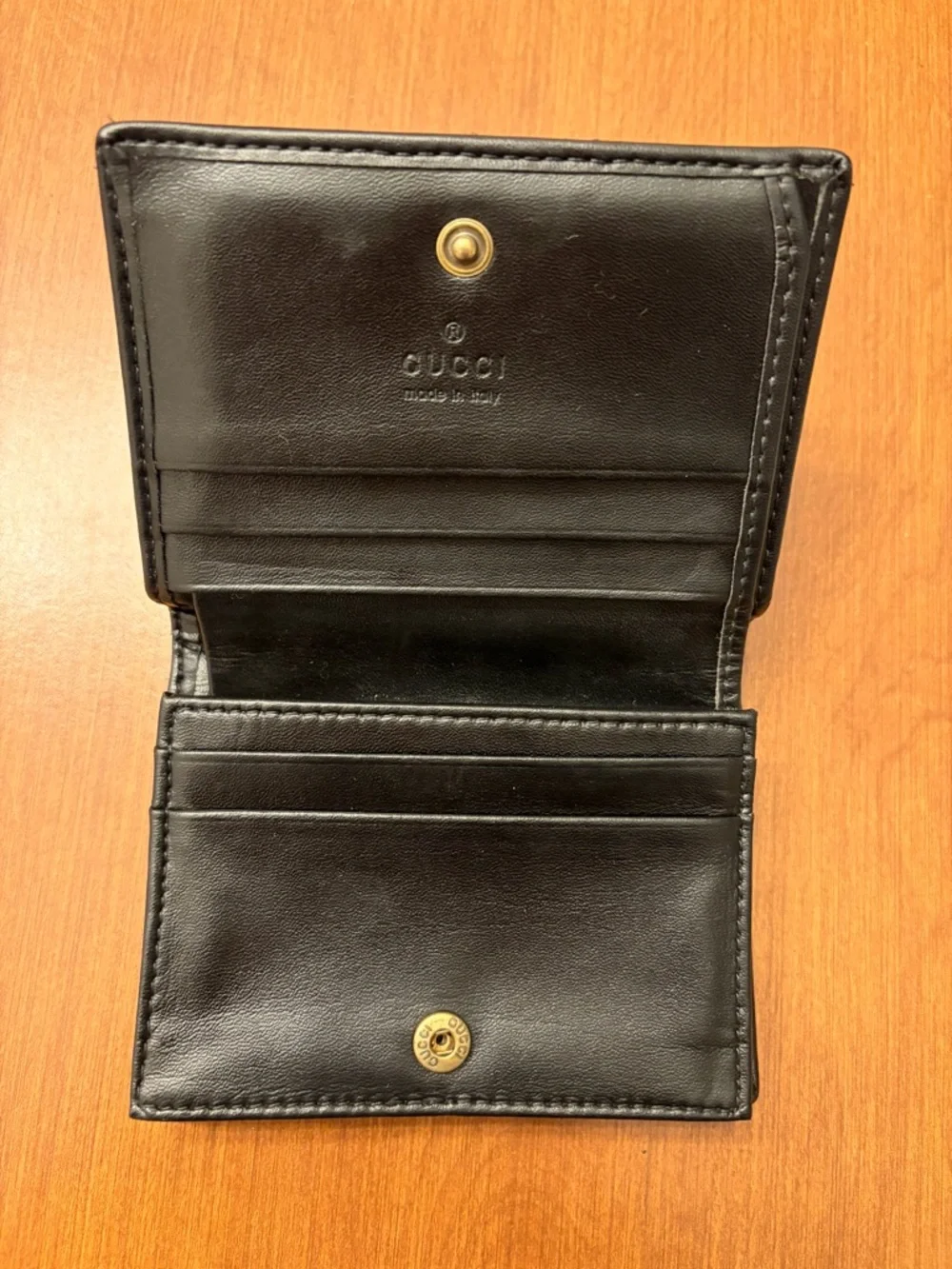 Gucci GG Marmont Card Case Women’s Wallet Black Leather Chevron Quiet Luxury - Picture 4 of 12